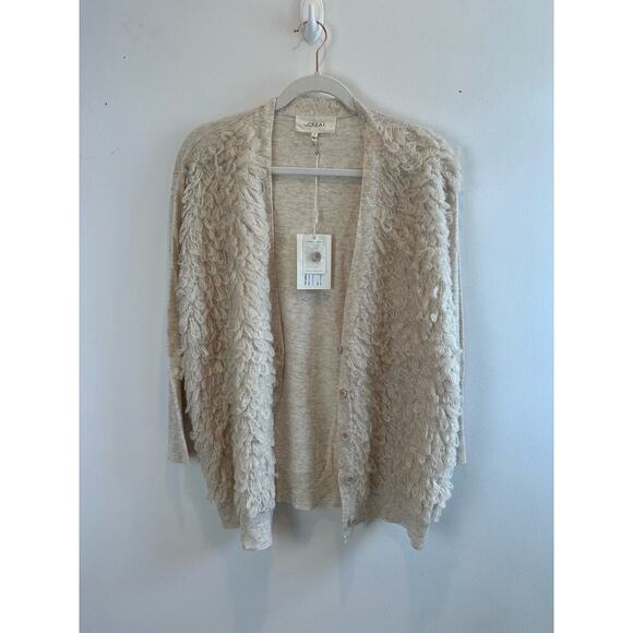 THE GREAT. Cream Textured Cardigan - Picture 2 of 11